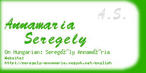 annamaria seregely business card